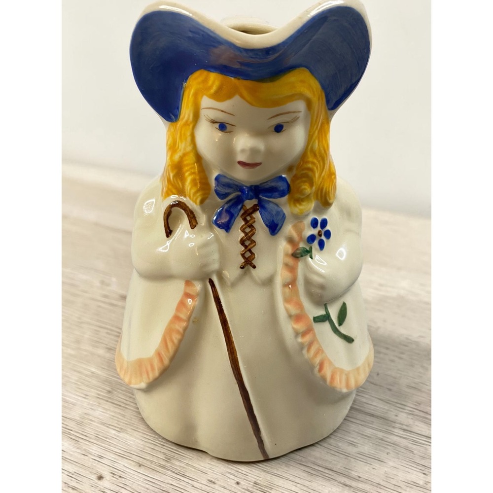 SHAWNEE Pottery Bo Peep‎ Ceramic Figural Pitcher Vintage 1940's